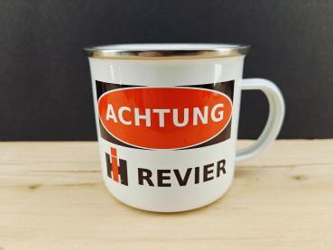 Achtung IH IHC Revier Emaille Tasse